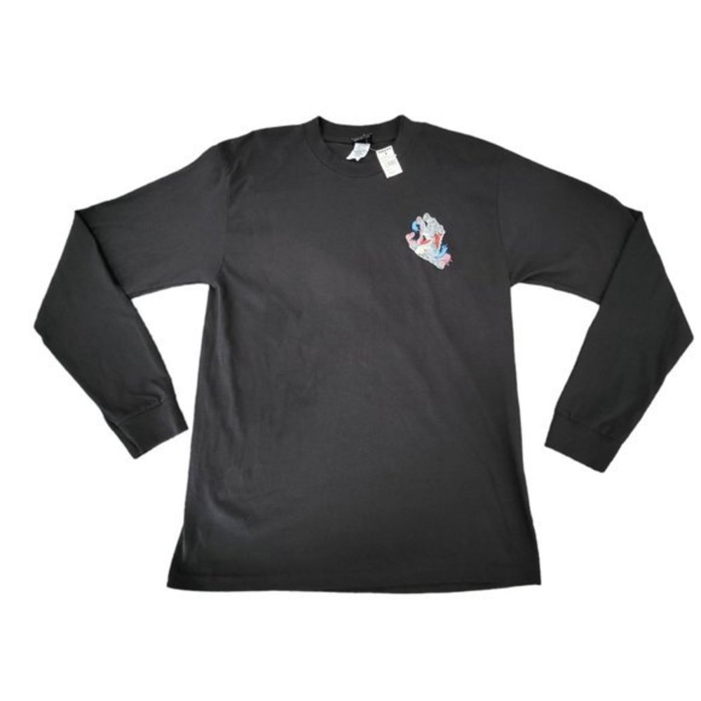 Men's Santa Cruz Strange Hands‎ Graphic Long Sleeves Black Shirt Sz Medium